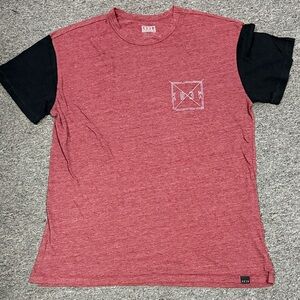 Red and Black Short Sleeve Men's Tee